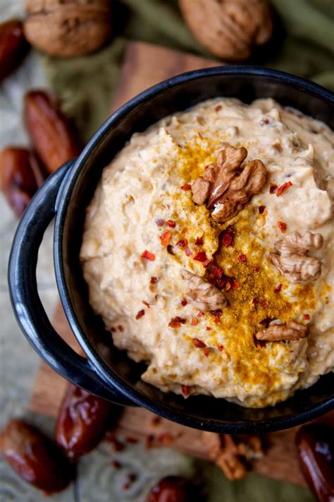 Dattel Dip mit Curry und Frischkäse süß und pikant Gaumenfreundin