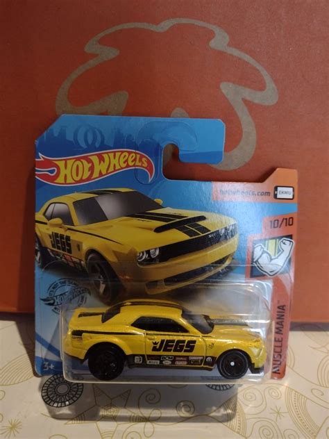 Hot Wheels 18 Dodge Challenger Srt Demon Amarelo Mainline Produto Masculino Hot Wheels