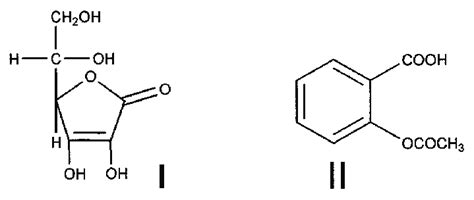 Structures Of Ascorbic Acid And Acetylsalicylic Acid I Ascorbic