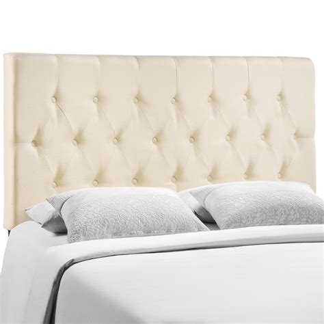 Modern Contemporary King Size Headboard, Ivory Fabric - Walmart.com