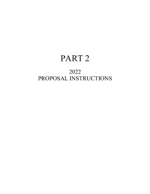 Fillable Online Proposal Preparation Instructions And