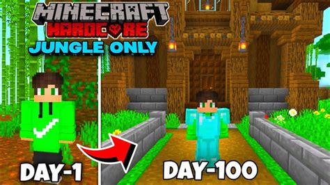 I Survived 100 Days In JUNGLE ONLY WORLD In Minecraft Hardcore YouTube