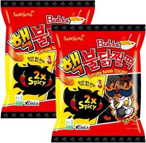 Samyang Buldak Hot Chicken Zzaldduk Crispy Spicy Topokki Shaped Chips