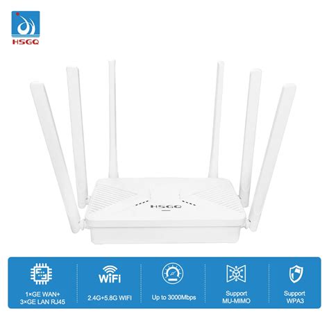 Hsgq Ax3000 3000mbps Wifi 6 Xpon Onu Modem Ftth 5g Wireless Router Dual