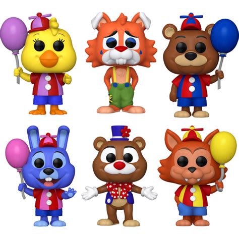 Five Nights At Freddys Circus Balloon Pop Vinyl Figure Bundle Set