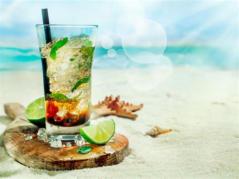 Wallpaper Mojito Cocktail Lime Beach Sunshine Sea 5120x2880 Uhd 5k Picture Image