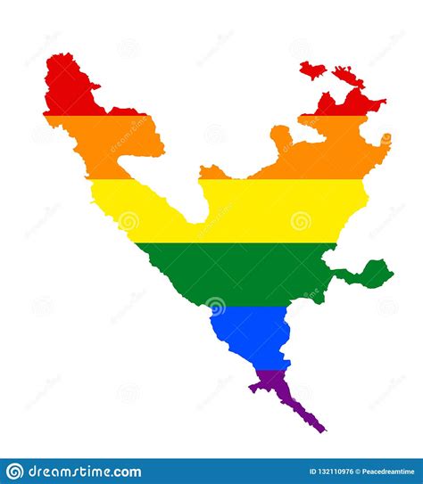 Lgbt Flag Map Vector Rainbow Map In Colors Of Lgbt Lesbian Gay