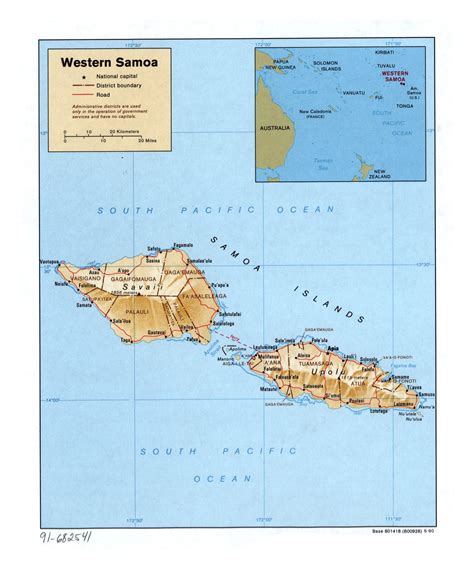 Western Samoa On World Map