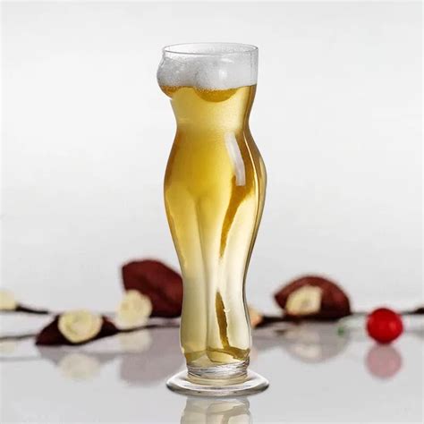 Sexy Lady Durable Double Wall Large Whiskey Glasses Wine Shot Glass Big