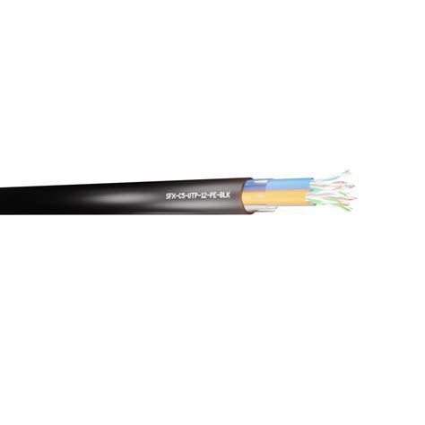 Securi Flex SFX C5 UTP 12 PE BLK 1 Cable 1m Per Metre Category 5e