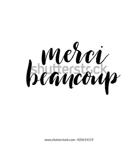 Merci Beaucoup Card Thank You French 库存矢量图（免版税）420614119