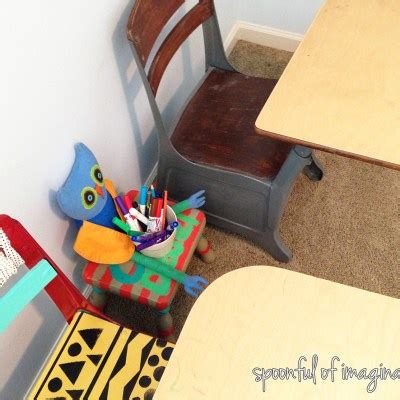 Vintage School Desk Makeover - Spoonful of Imagination