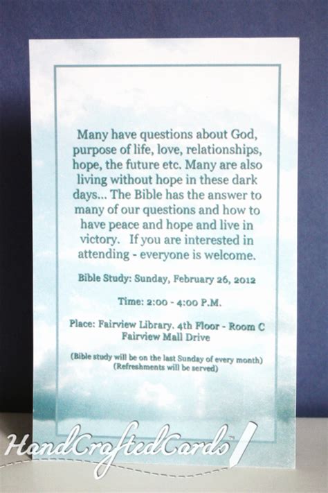 Bible Study Invitation Wording