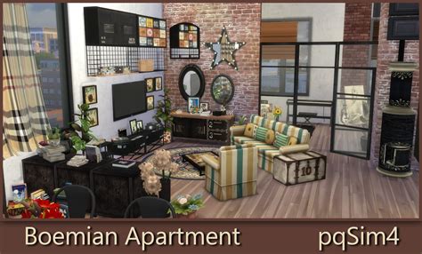 Bohemian Apartment Sims 4 Speed Build Video And Cc Download