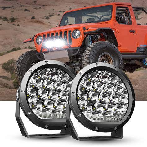 Buy Auxbeam Inch Led Round Driving Light Pcs Offroad Lights Pods