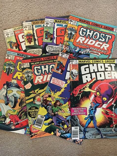 Comicsvalue Bronze Age Ghost Rider 8 Comic Lot Rare Guest Stars