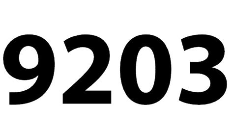 Zahl 9203