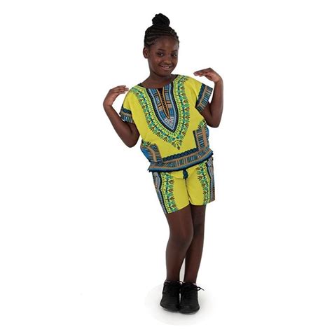 Kids Dashiki Set Yellow Bandr African Styles