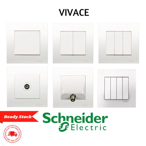 Schneider Vivace Switch Socket White A A Socket G W G W G W