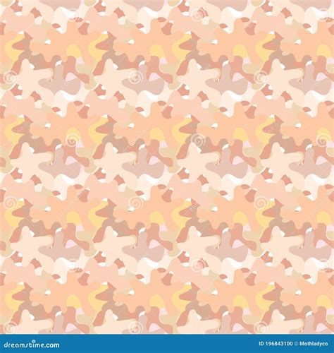 Nude Camouflage Military Style Seamless Repeat Vector Illustration