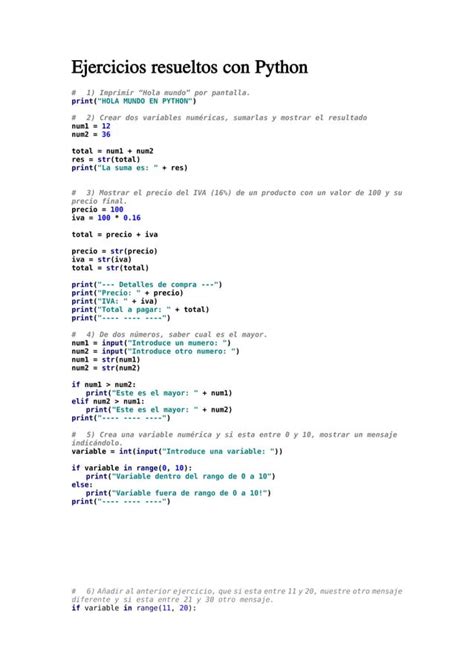 Ejercicios Python Pdf