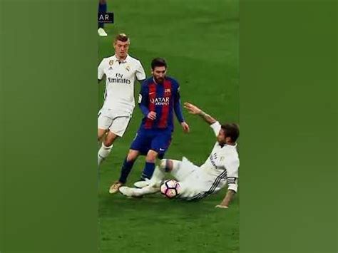 Sergio Ramos DEADLY tackle on Messi 👿 - YouTube