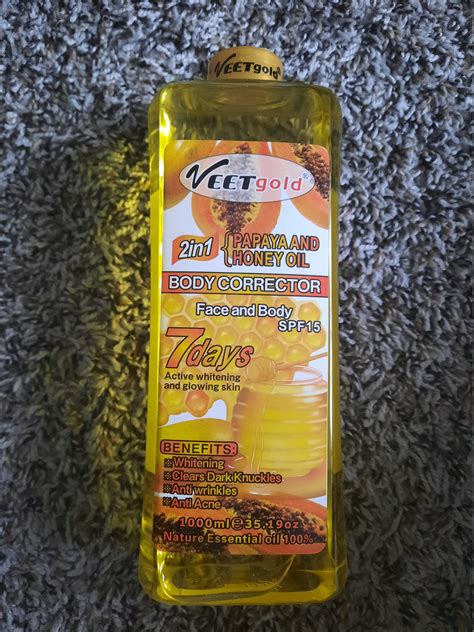 VEET GOLD Papaya And Honey Face Body Corrector Oil With Spf Etsy