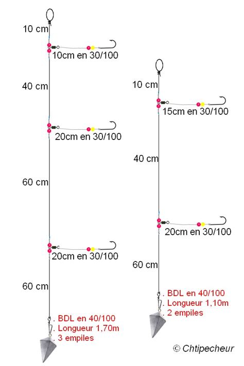 Montage De Surfcasting Pour Pêcher Les Poissons Plats