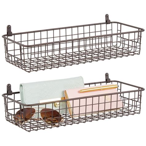 Wall Mounted Wire Storage Baskets Homyhomee