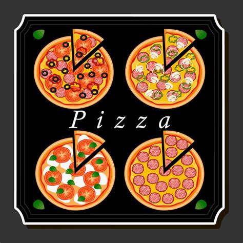 Illustration On Theme Big Hot Tasty Pizza To Pizzeria Menu Vector Art At Vecteezy