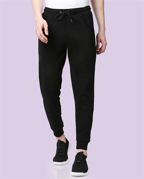 Buy Mens Black Joggers Online At Bewakoof