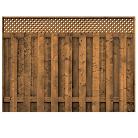 Micropro Sienna Pressure Treated Wood Lattice Top Fence Panel The Home Depot Canada