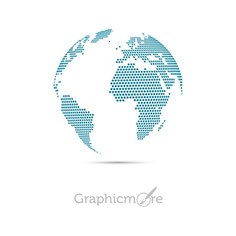 Dotted Map Globe Design Free Vectors File Design Dotted Dottedmap