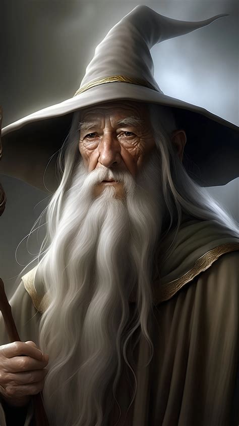 Portrait Of Gandalf The Grey A Wizard Who Is The Gallery