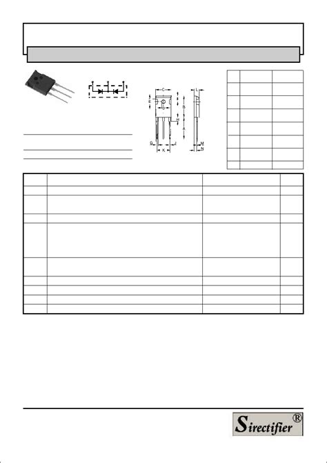 Mbr Pt Datasheet Pages Sirectifier High Tjm Oc