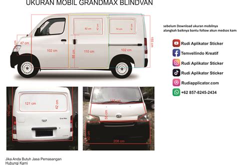 ukuran mobil grand max blindvan tinggal print   rudiapplicatorcom