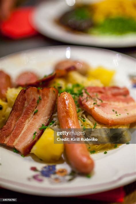 Traditional Choucroute Garnie In Alsace France High Res Stock Photo