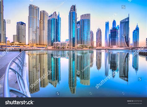 Dubai Skyline At Dusk Uae Stock Photo Shutterstock