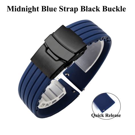 Quick Release Bracelet Silicone Watchstrap Band Accessories 18mm 20mm 22mm 24mm Rubber