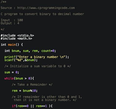 How To Convert Decimal To Binary In C Program