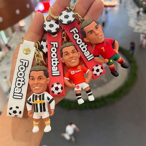 Futebol Ronaldo Jogador Figura Keychain Estrela Do Futebol Saco