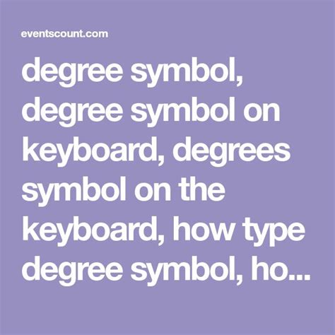 The Words Degree Symbol Degree Symbol Degree Symbol And Degree Symbol