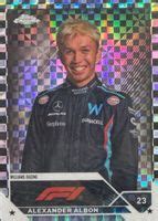 Alexander Albon Topps Chrome Formula Checker Flag Refractor