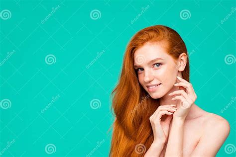 Advertising Concept Portrait Of Nice Cute Nude Tender Sweet Gen Stock