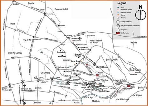 Amman City Tourist Map - Amman Jordan • mappery