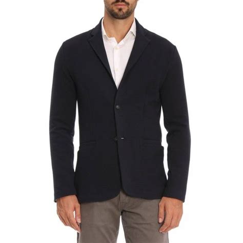 Emporio Armani Outlet Blazer Men Blazer Emporio Armani Men Blue