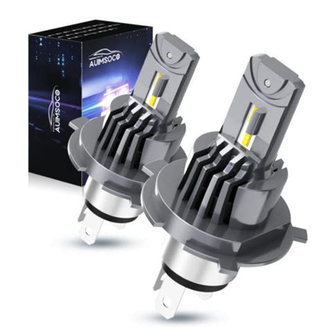 Pair H Super White Lm Kit Led Headlight Bulbs High Low Beam