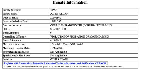 Connecticut Inmate Search CT DOC Offender Lookup