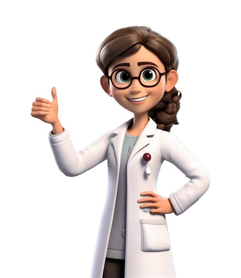 Cartoon Character Caucasian Woman Doctor Ai Generated 27148519 Png