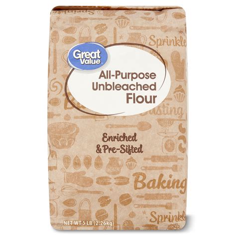 Great Value All Purpose Unbleached Flour 5LB Bag Walmart